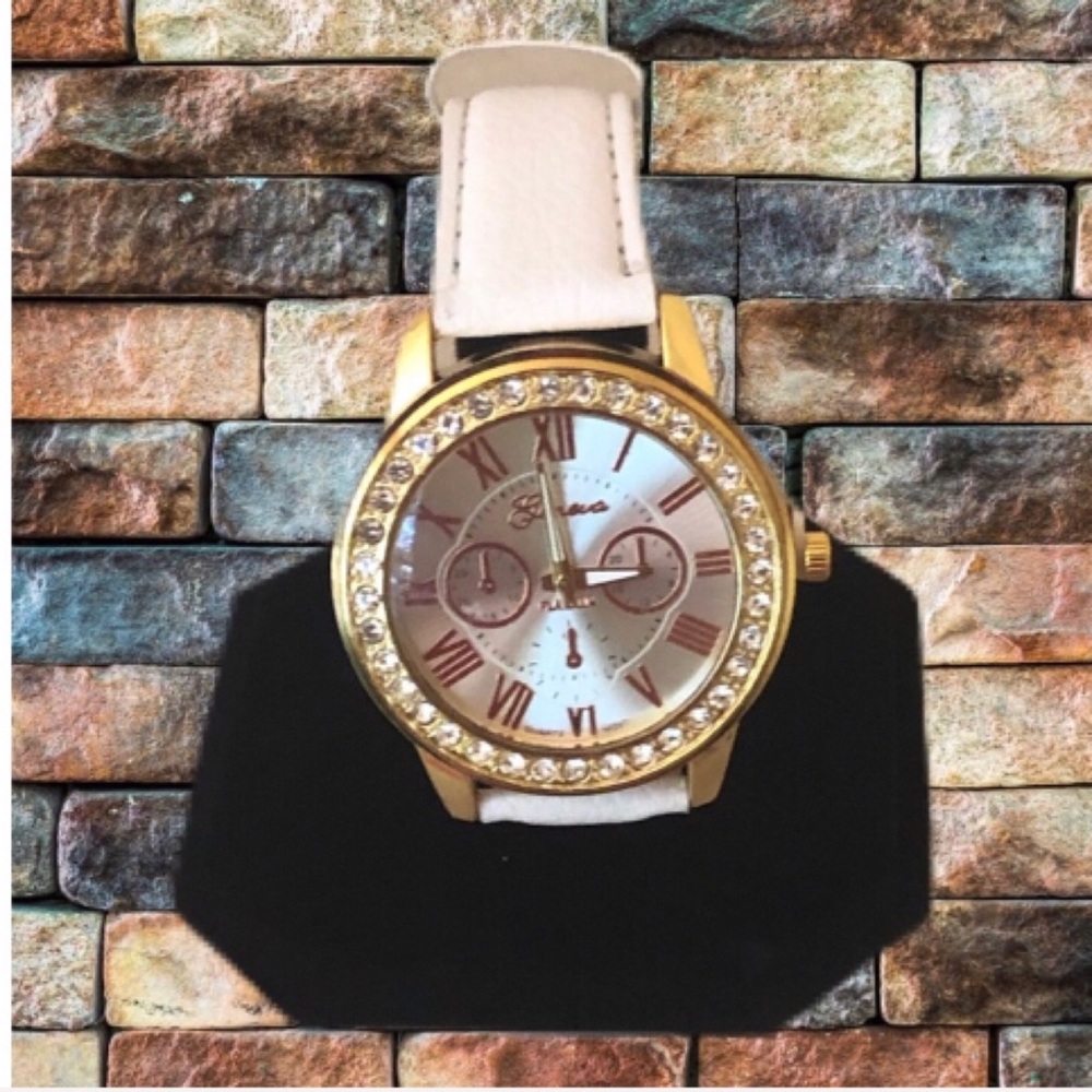 2/$40 White Rhinestone Watch - Picture 2 of 2